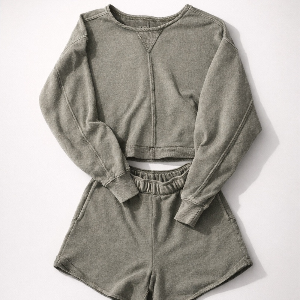 Aerie Olive Green Knit Set